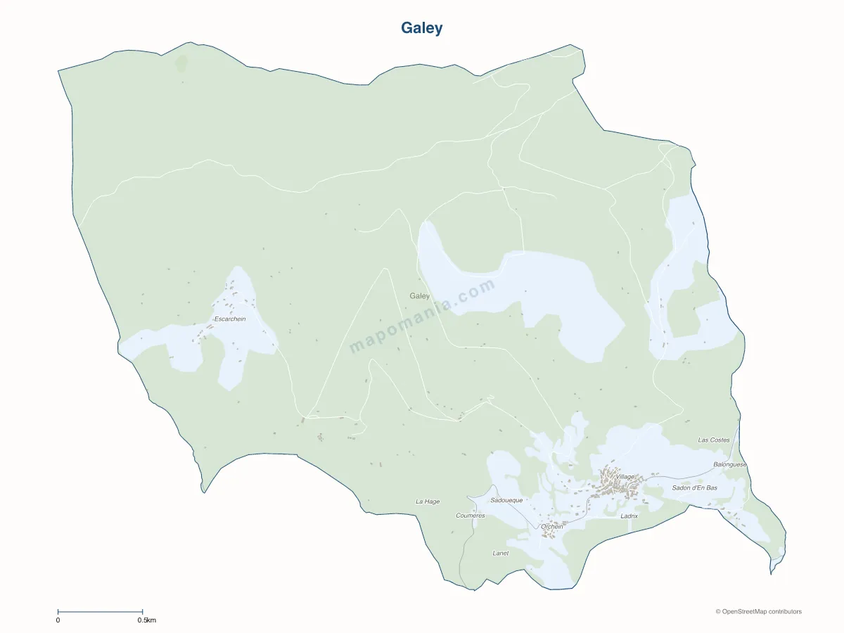 Carte de Galey à personnaliser