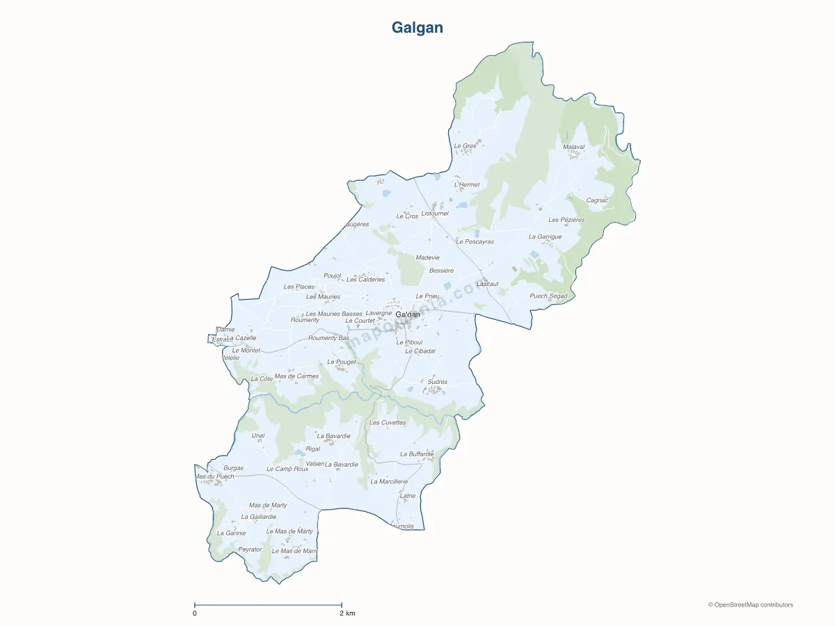 Carte de Galgan à personnaliser