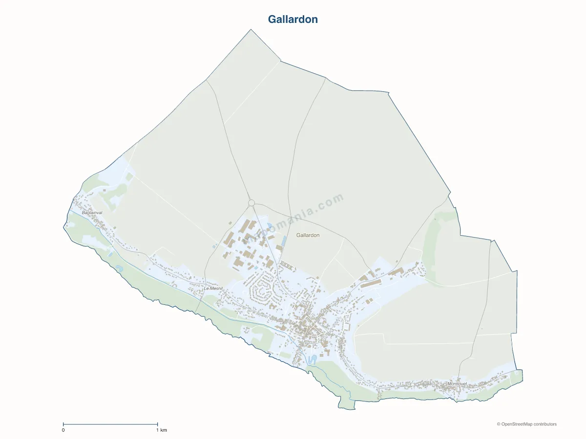 Carte de Gallardon à personnaliser