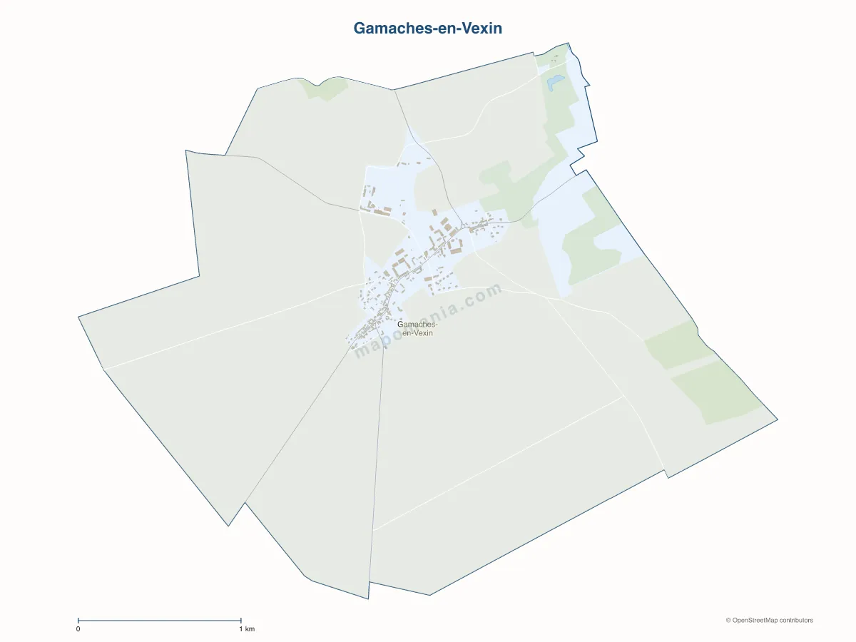 Carte de Gamaches-en-Vexin à personnaliser