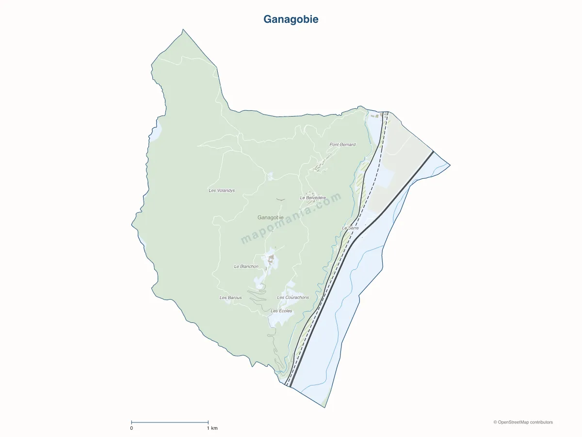 Carte de Ganagobie à personnaliser