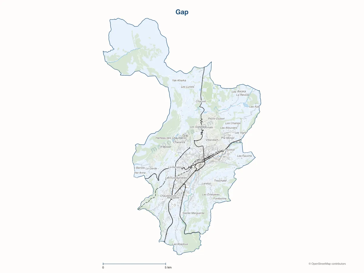Carte de Gap à personnaliser