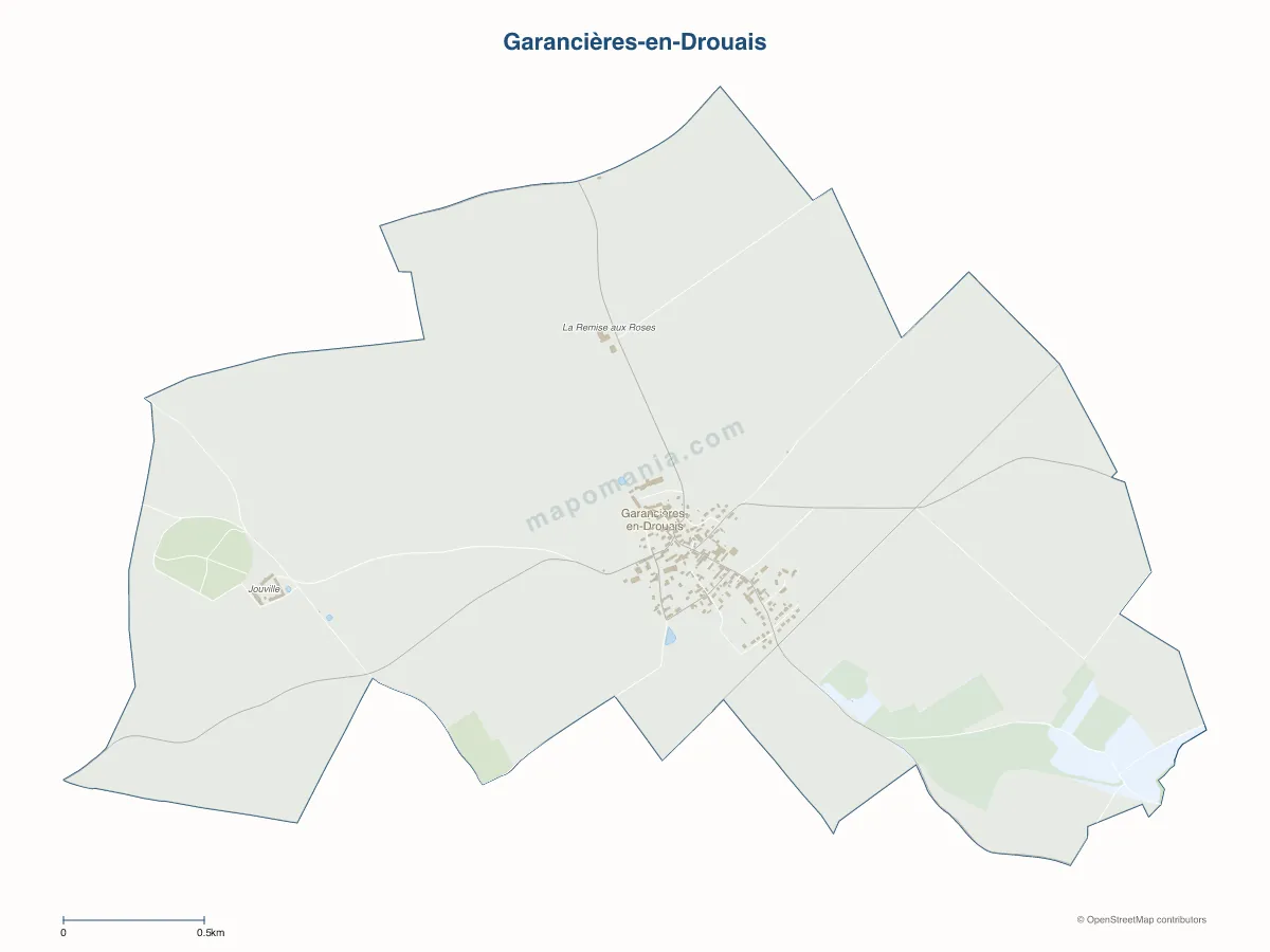 Carte de Garancières-en-Drouais à personnaliser