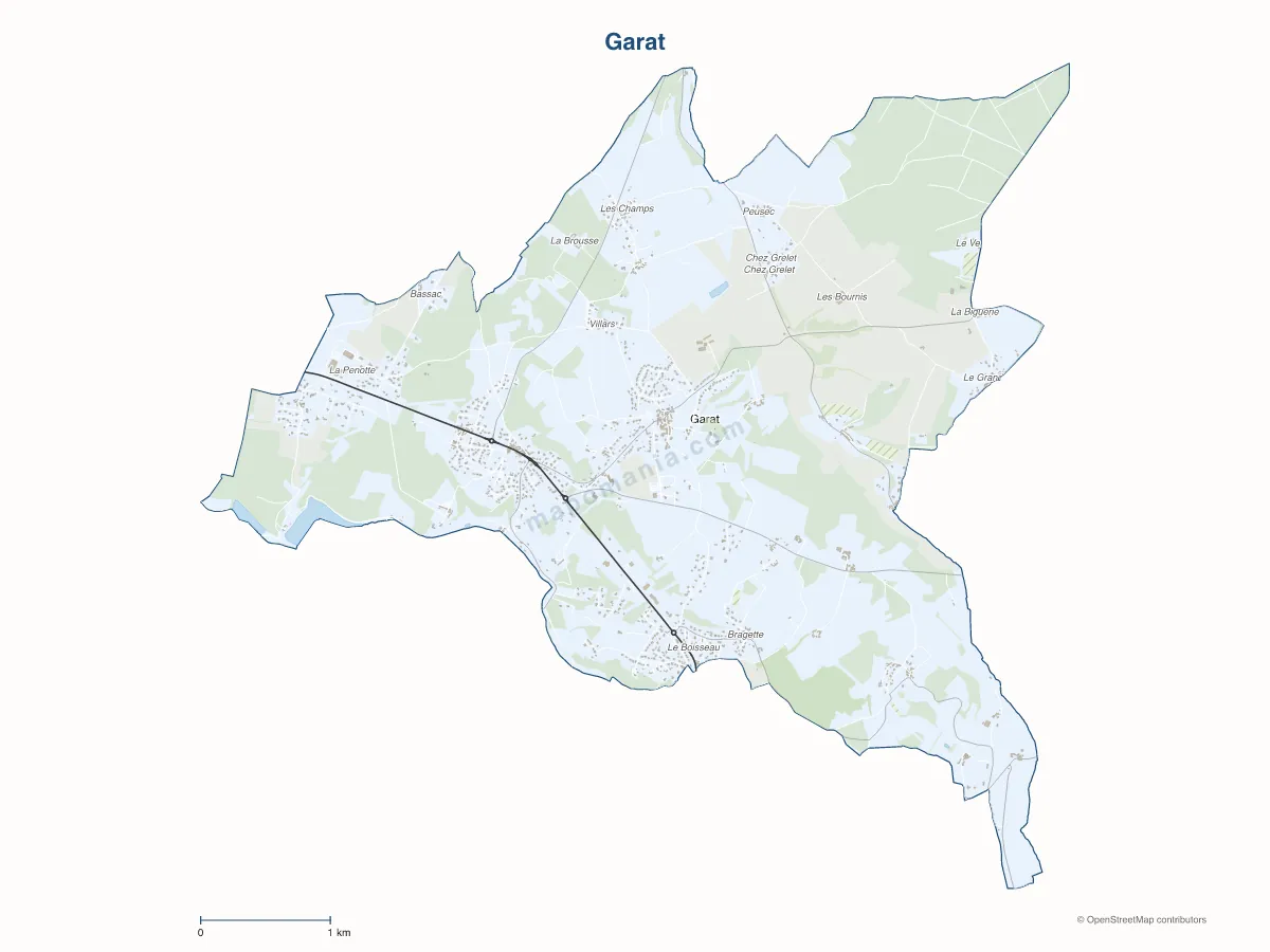 Carte de Garat à personnaliser