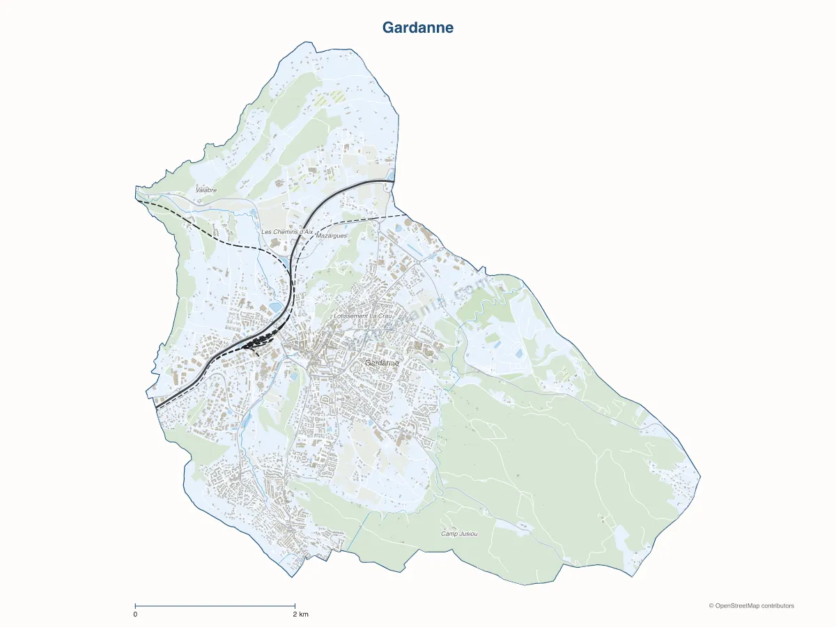 Carte de Gardanne à personnaliser