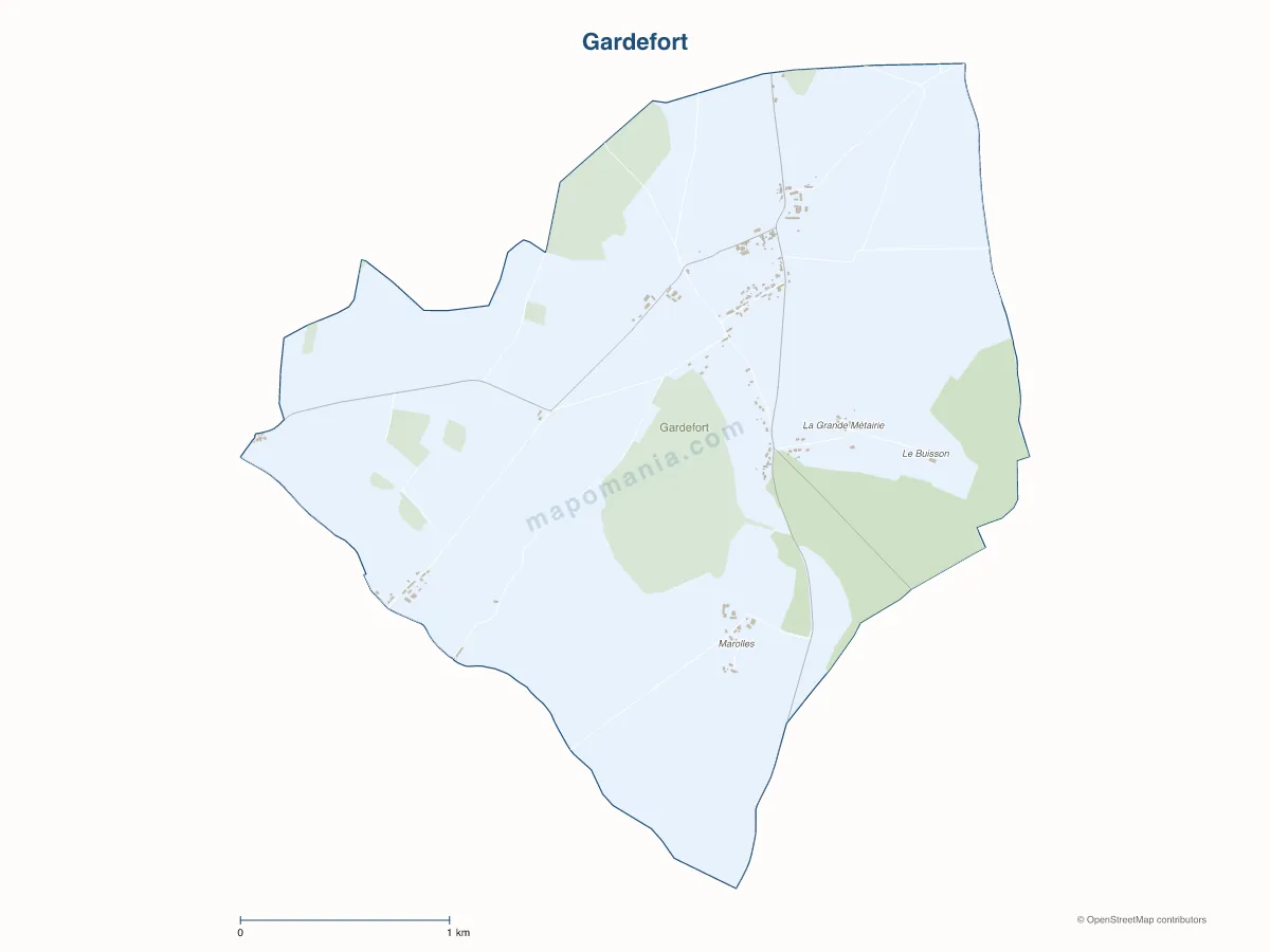 Carte de Gardefort à personnaliser