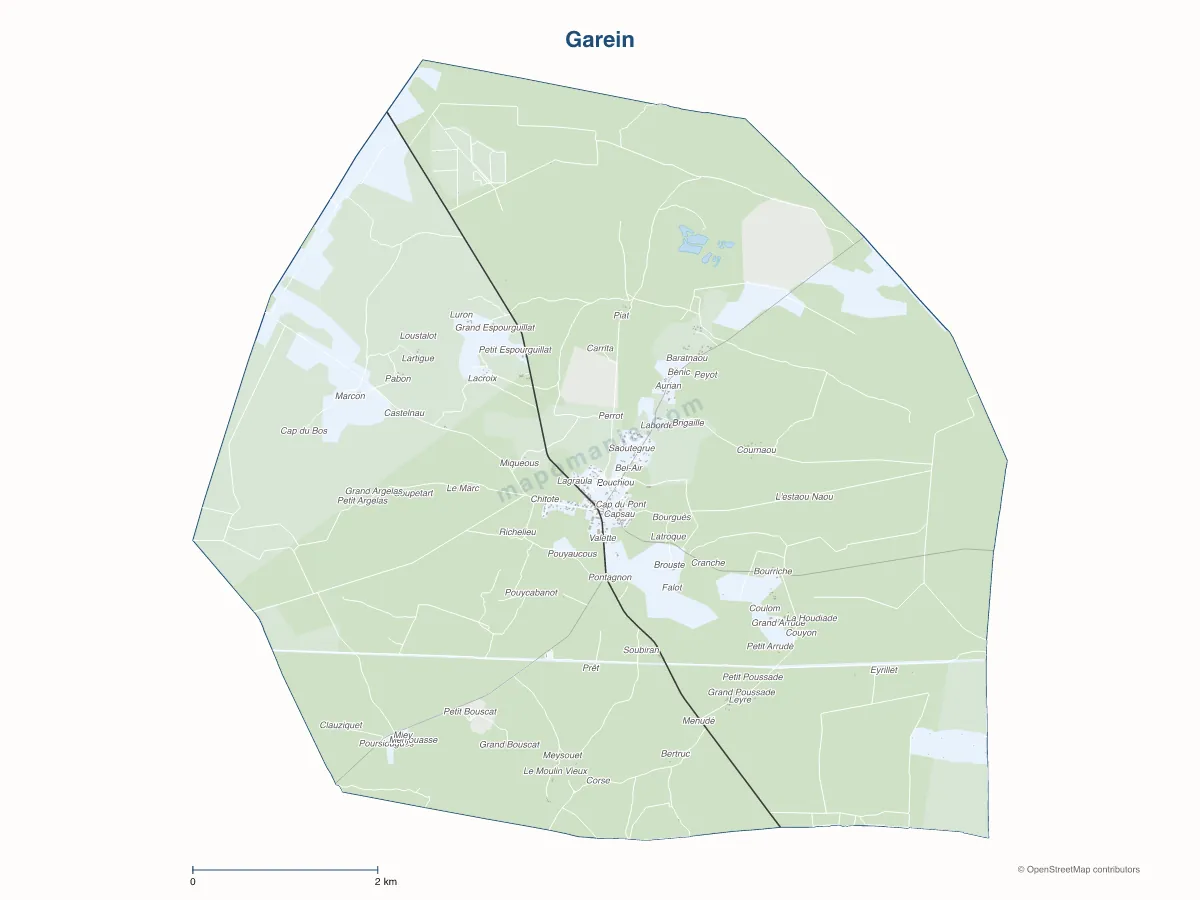 Carte de Garein à personnaliser
