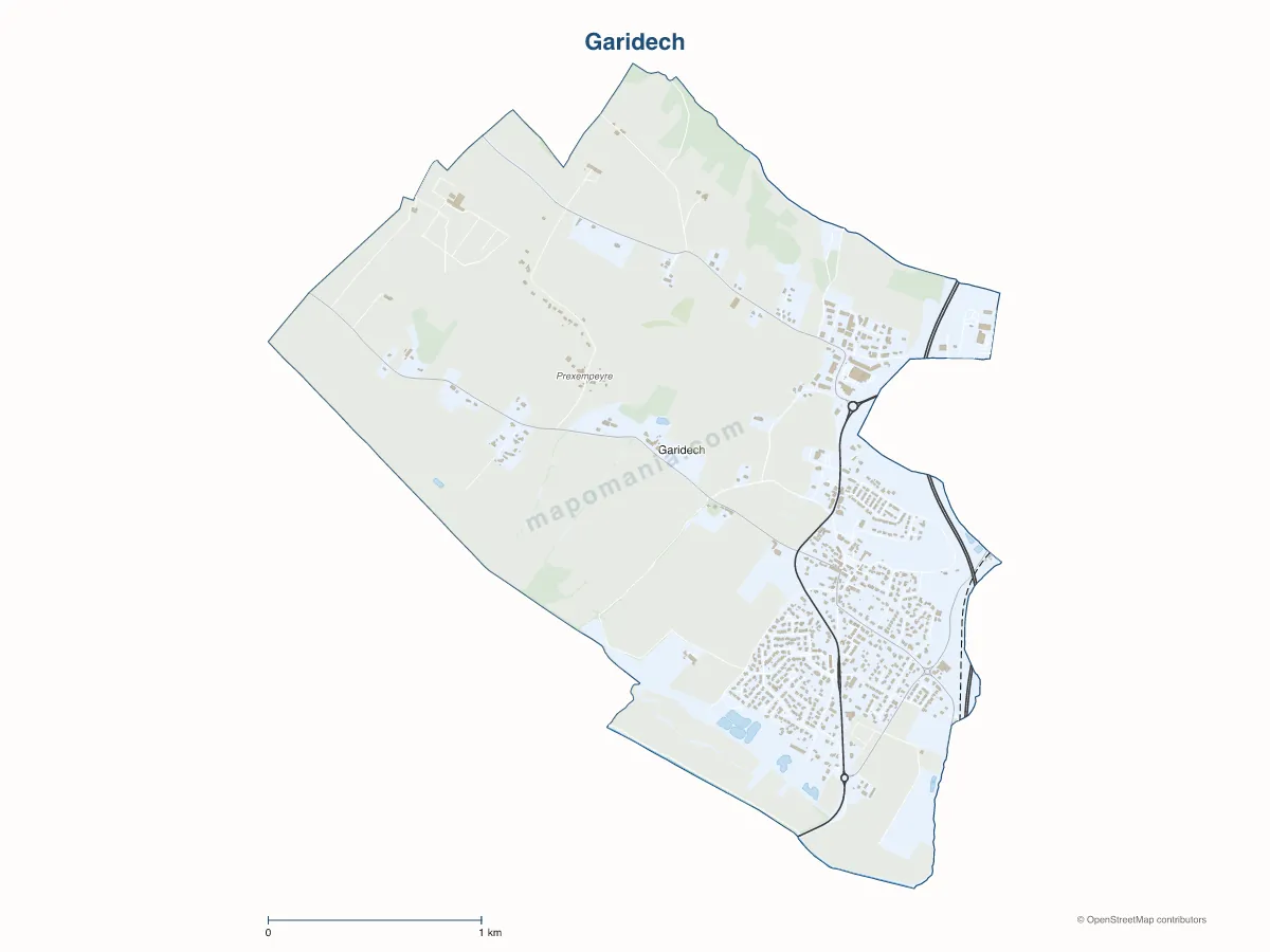 Carte de Garidech à personnaliser