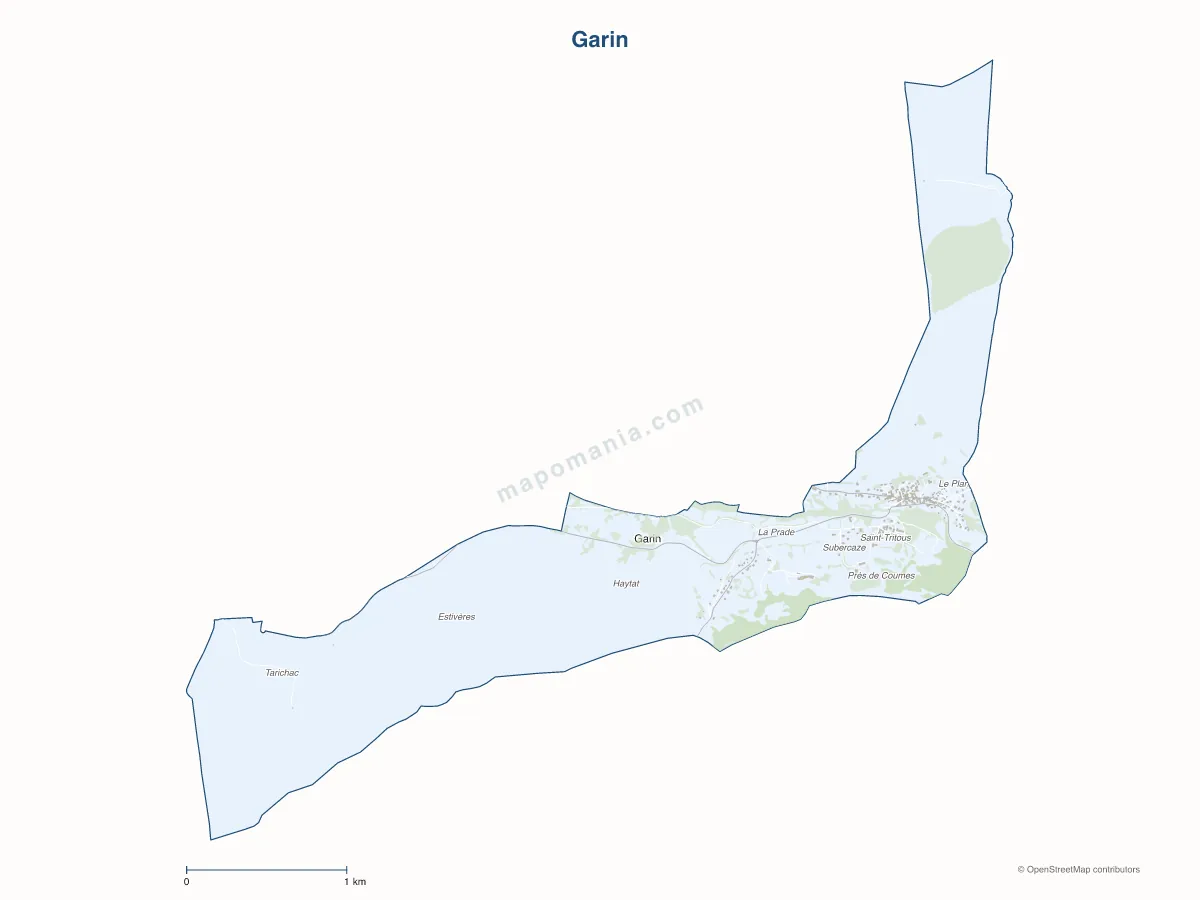 Carte de Garin à personnaliser