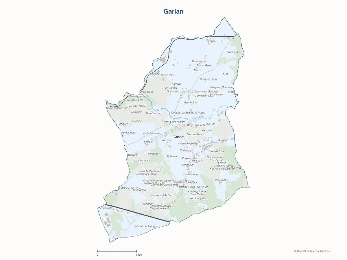 Carte de Garlan à personnaliser