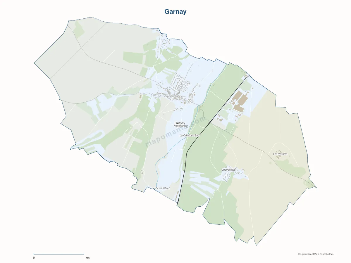Carte de Garnay à personnaliser