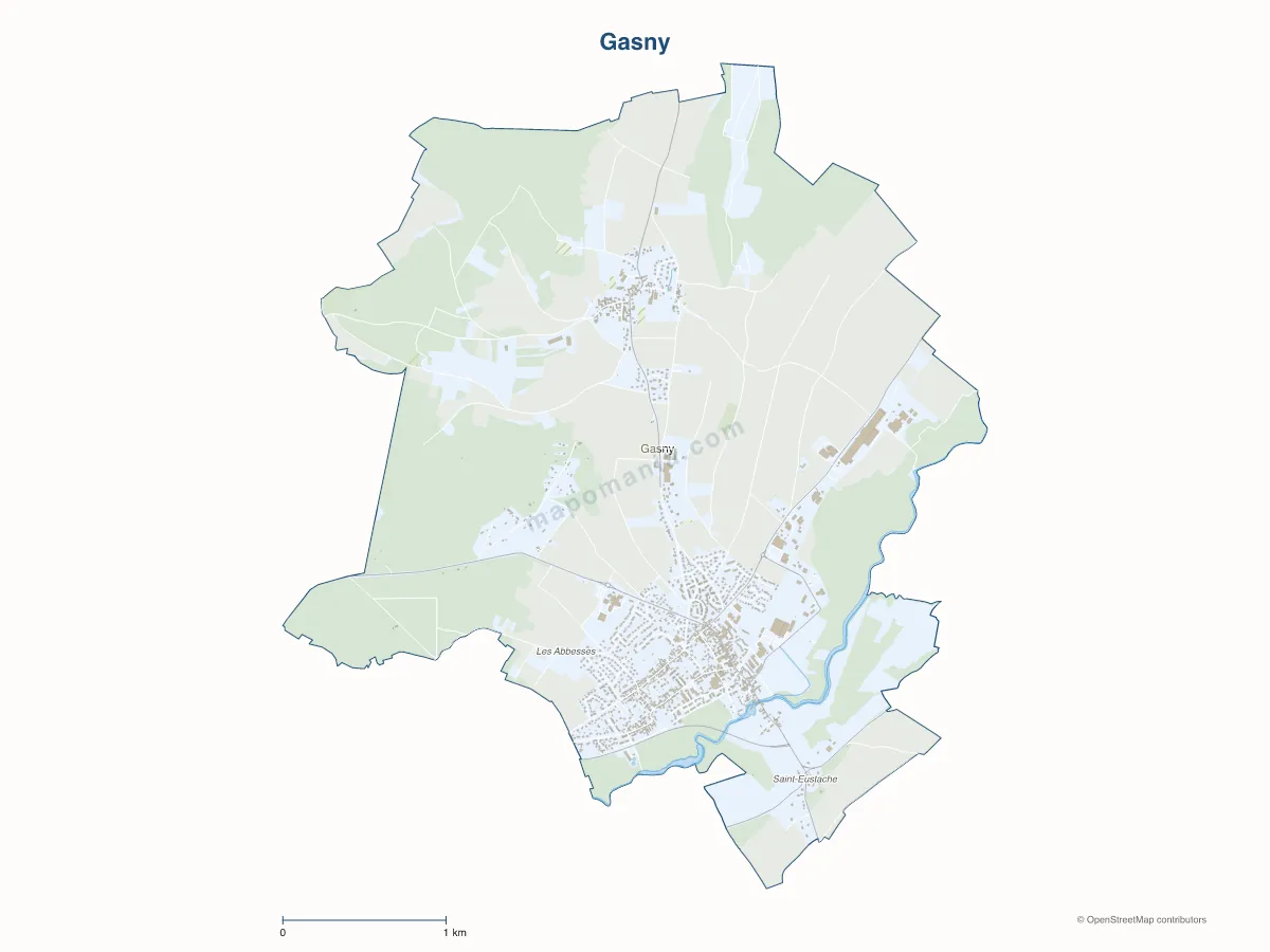 Carte de Gasny à personnaliser