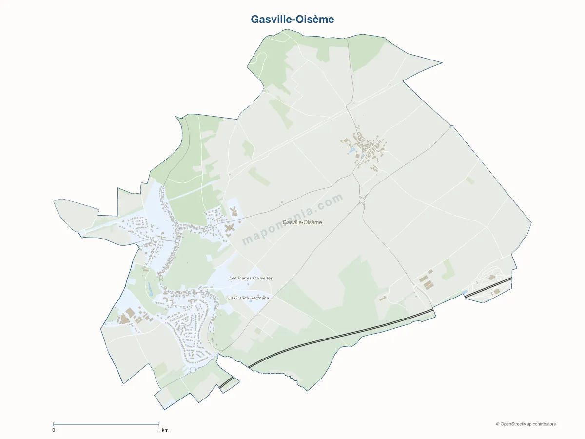 Carte de Gasville-Oisème à personnaliser