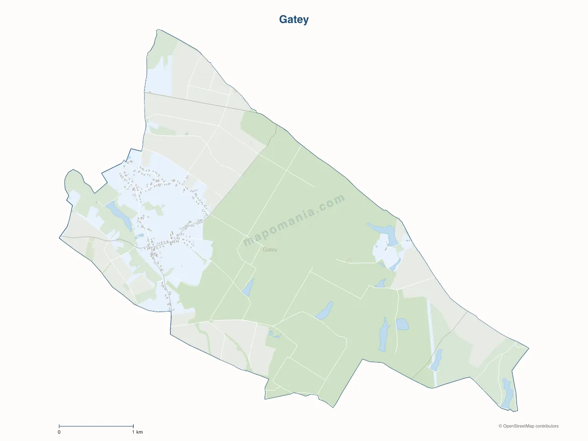 Carte de Gatey à personnaliser