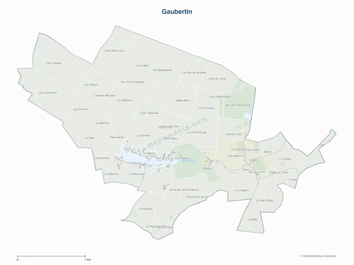 Carte de Gaubertin à personnaliser