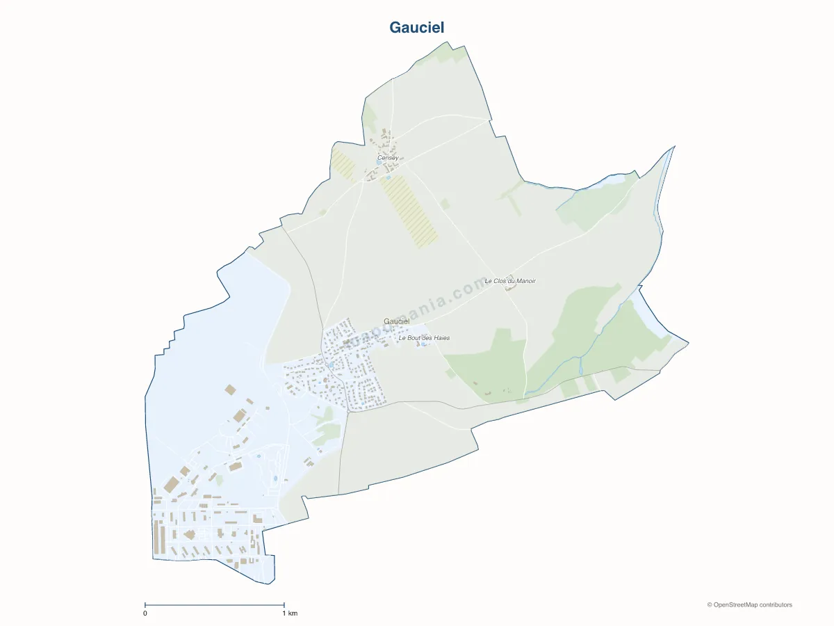 Carte de Gauciel à personnaliser
