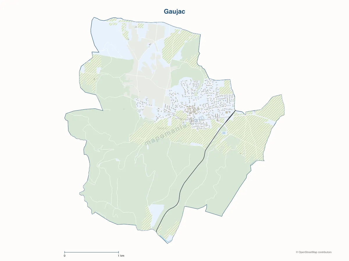 Carte de Gaujac à personnaliser