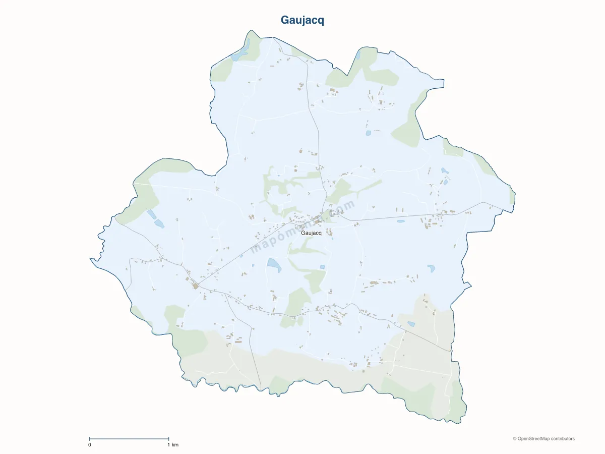 Carte de Gaujacq à personnaliser