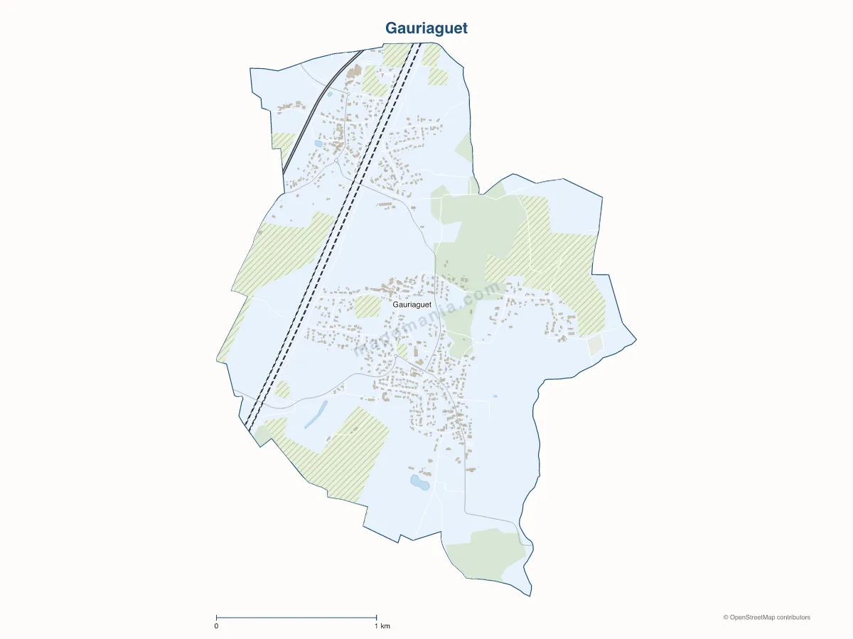 Carte de Gauriaguet à personnaliser