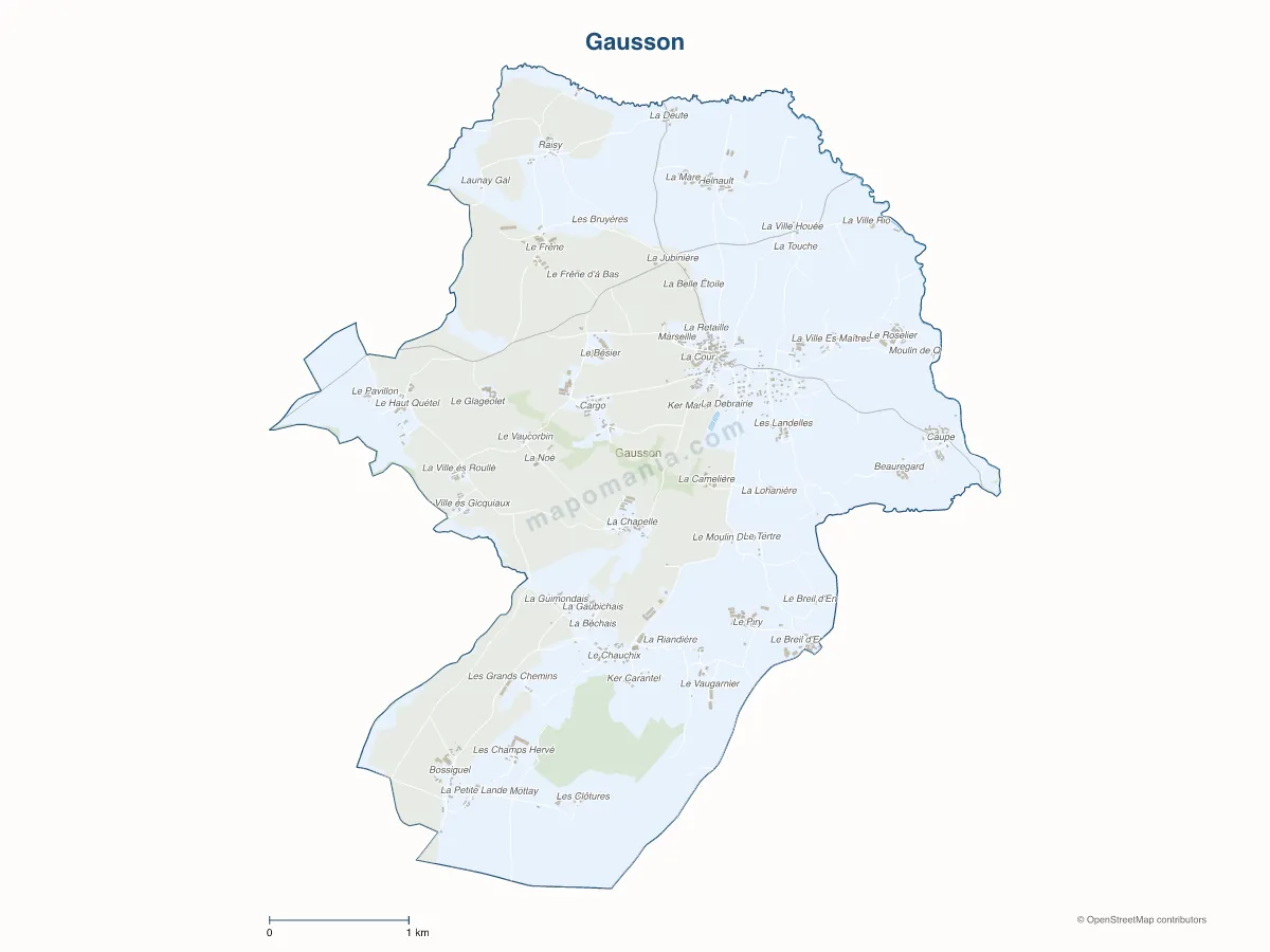 Carte de Gausson à personnaliser