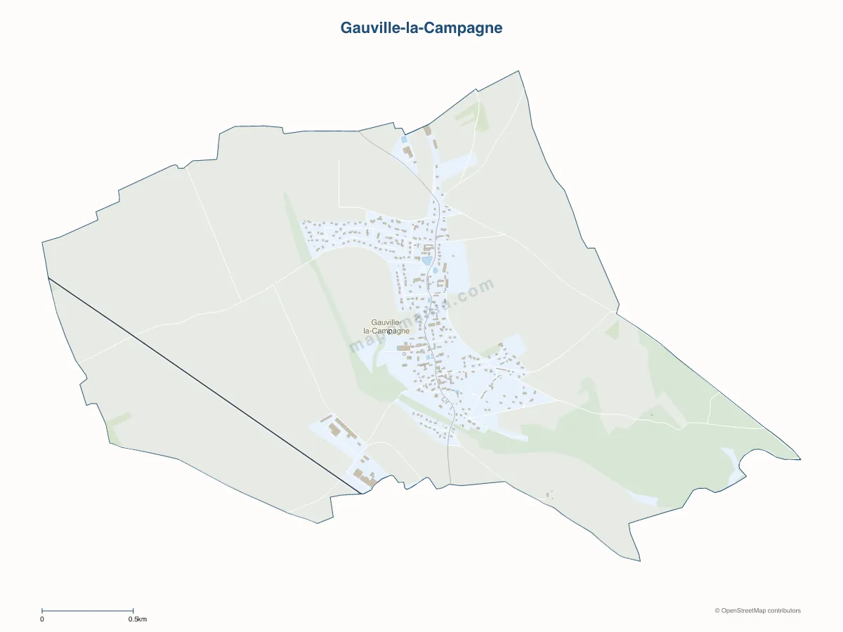 Carte de Gauville-la-Campagne à personnaliser
