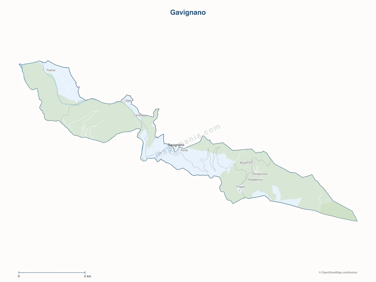 Carte de Gavignano à personnaliser