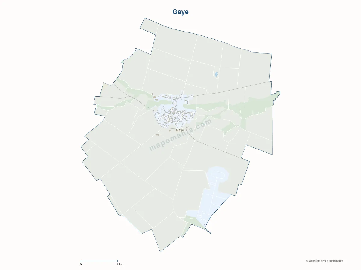 Carte de Gaye à personnaliser