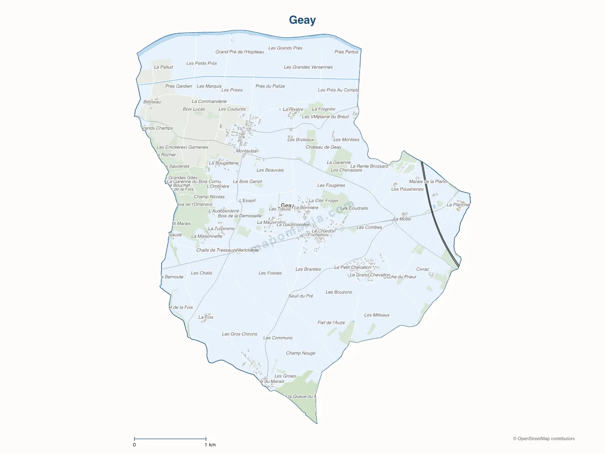 Carte de Geay à personnaliser