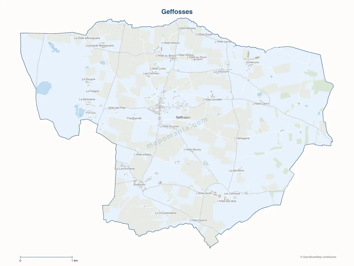 Carte de Geffosses à personnaliser