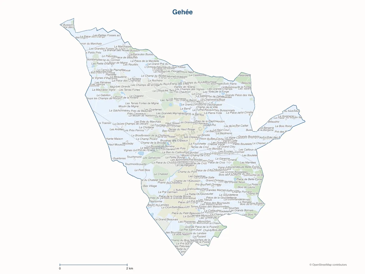 Carte de Gehée à personnaliser