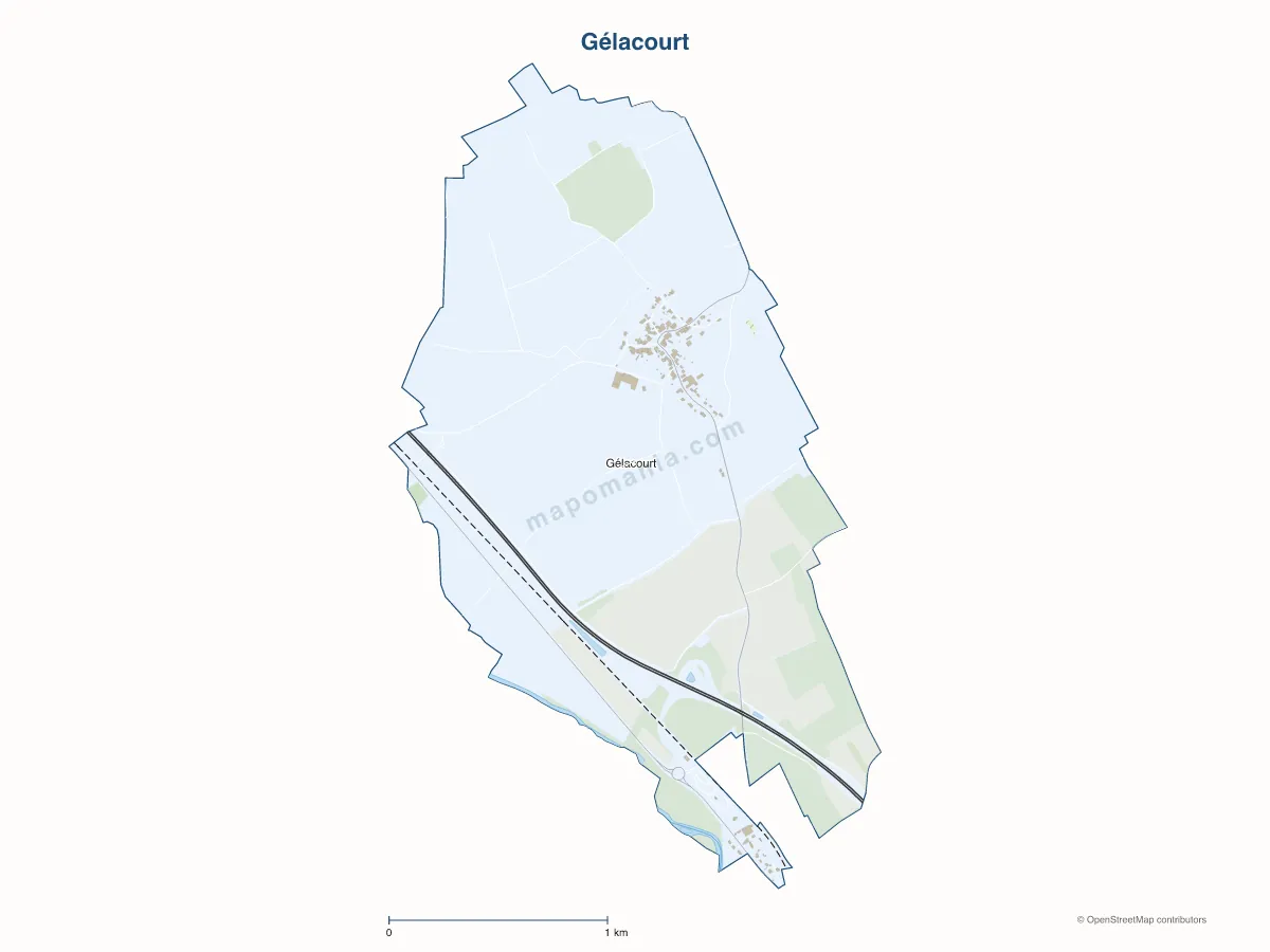 Carte de Gélacourt à personnaliser