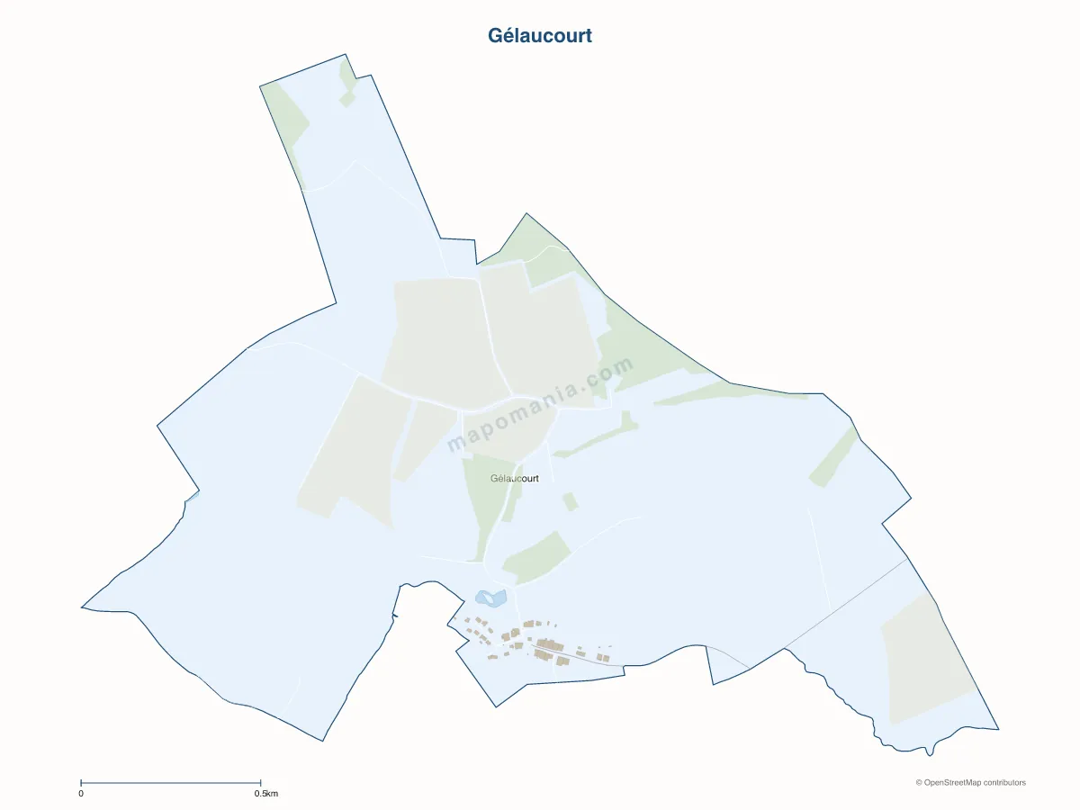 Carte de Gélaucourt à personnaliser