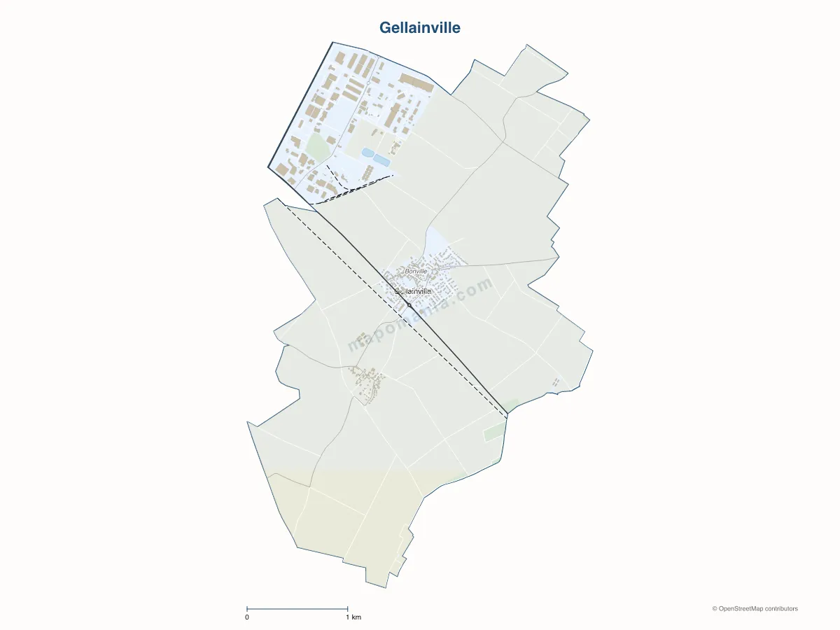 Carte de Gellainville à personnaliser