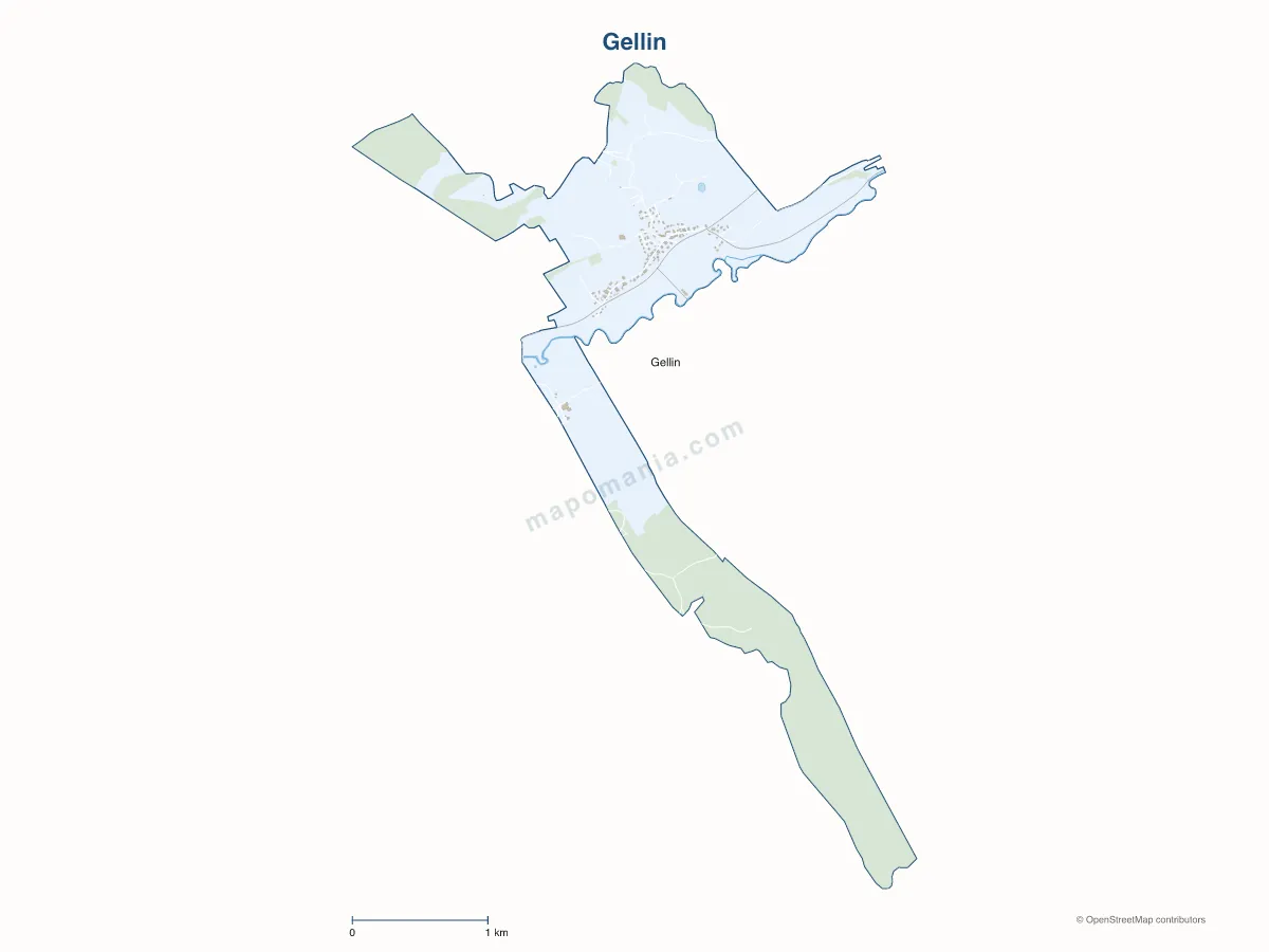 Carte de Gellin à personnaliser