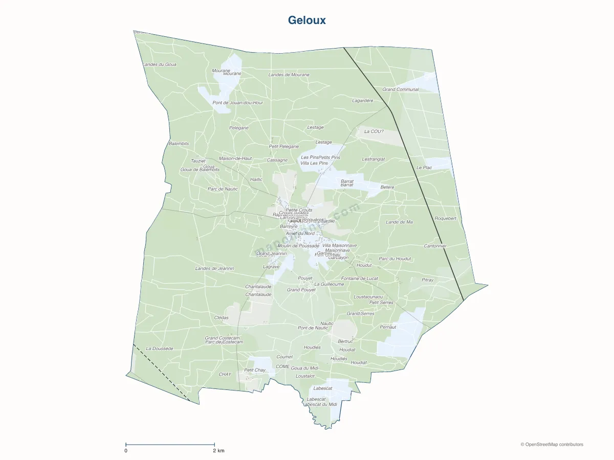 Carte de Geloux à personnaliser
