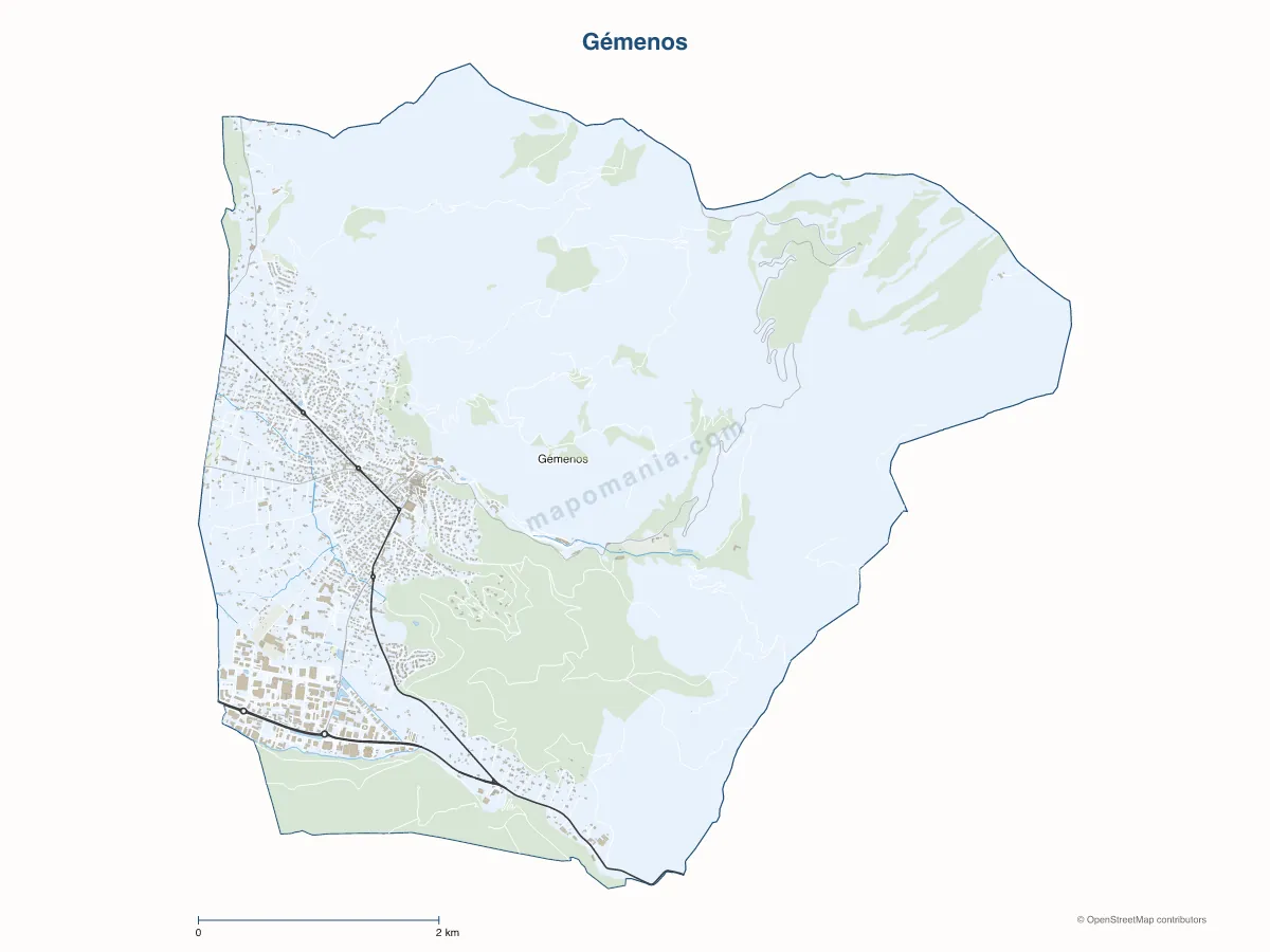 Carte de Gémenos à personnaliser