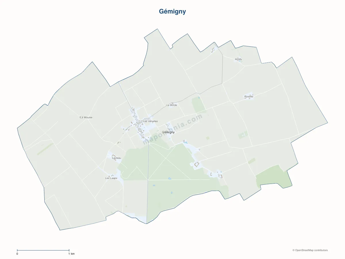 Carte de Gémigny à personnaliser