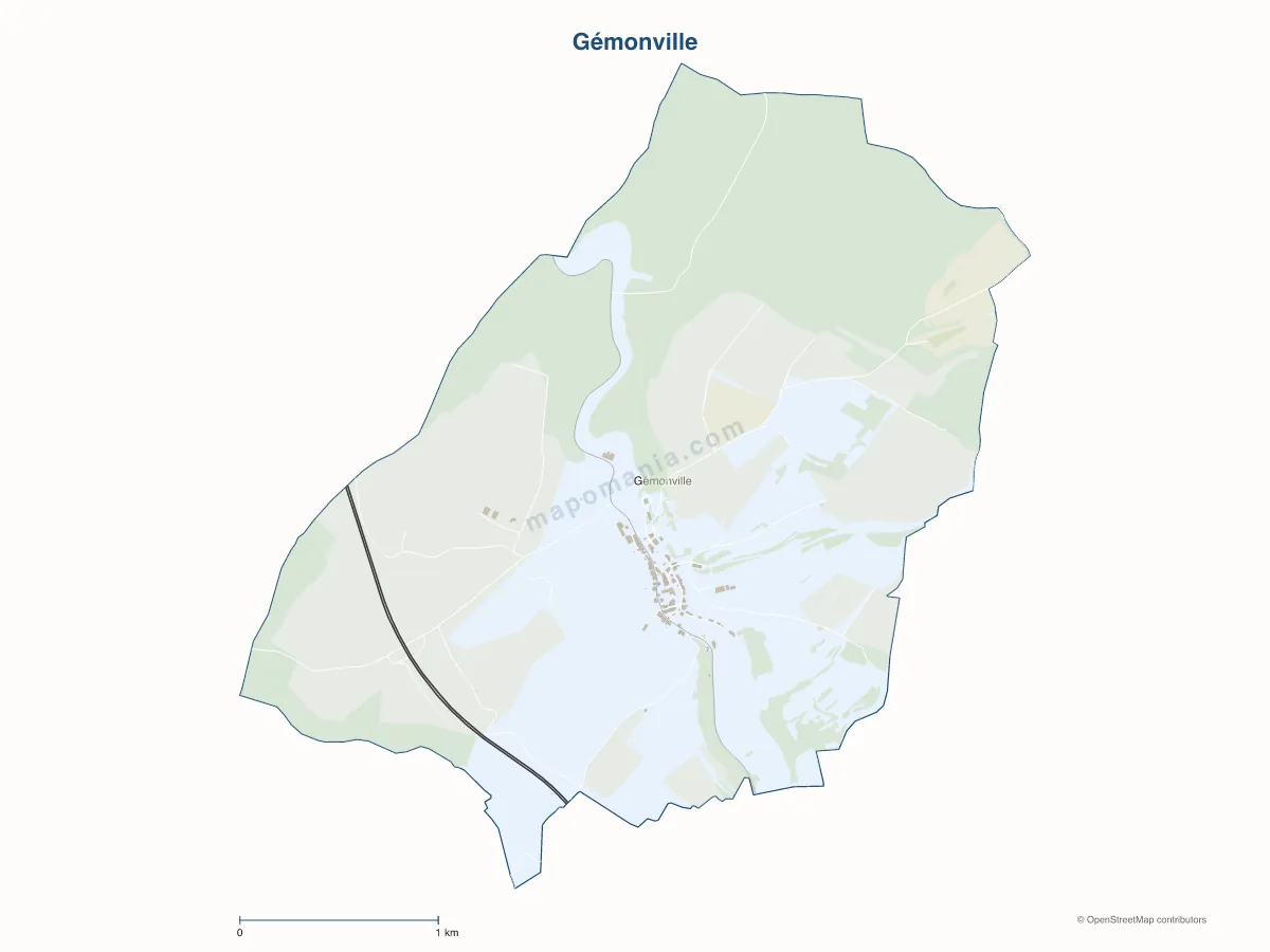 Carte de Gémonville à personnaliser