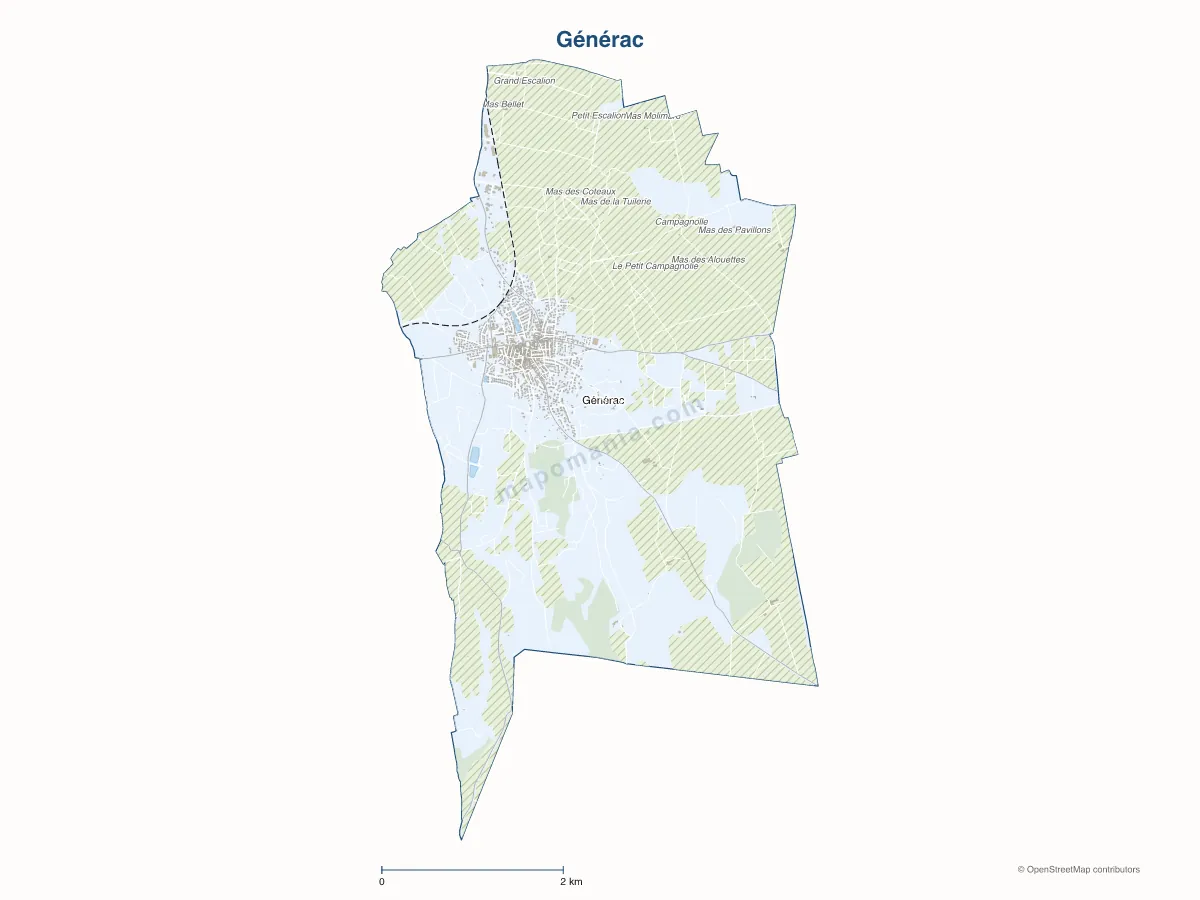 Carte de Générac à personnaliser