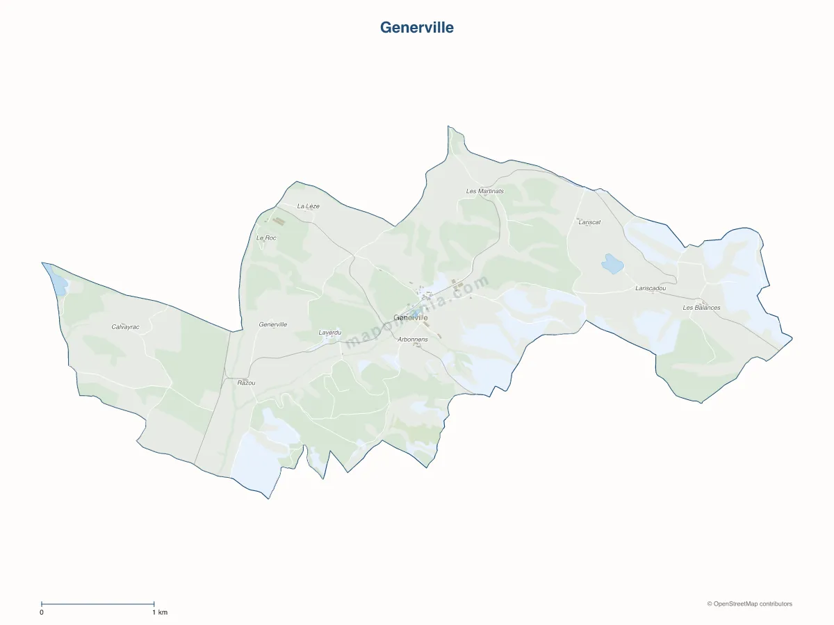 Carte de Generville à personnaliser