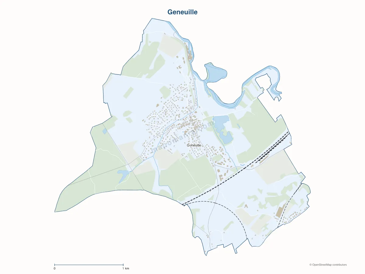 Carte de Geneuille à personnaliser