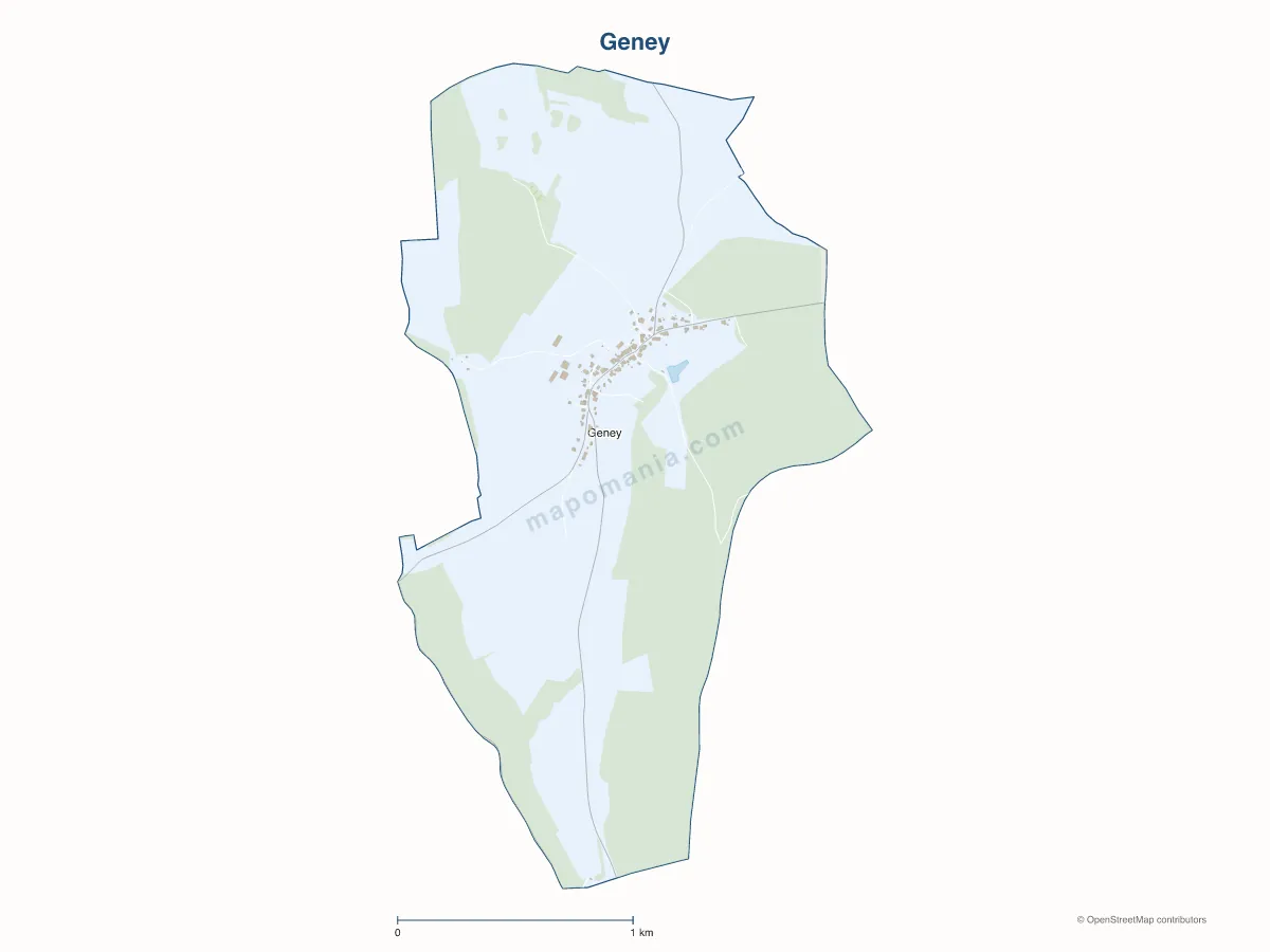 Carte de Geney à personnaliser
