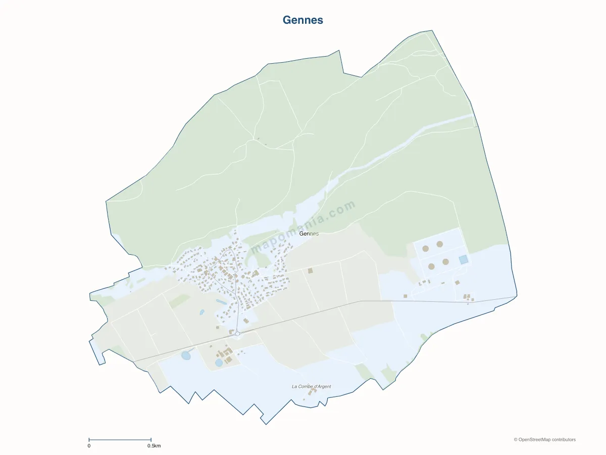 Carte de Gennes à personnaliser