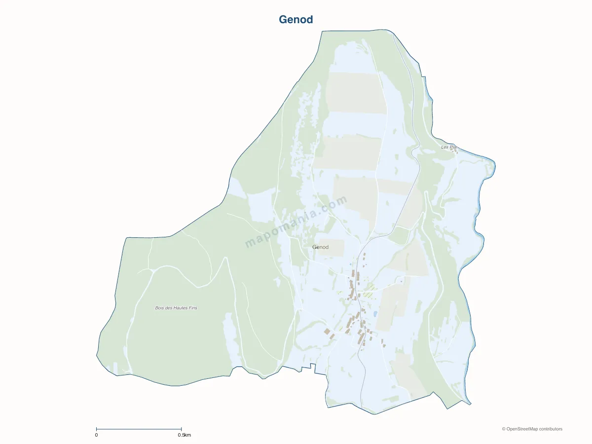 Carte de Genod à personnaliser