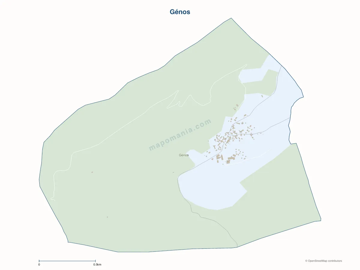 Carte de Génos à personnaliser