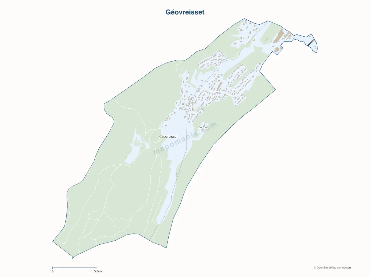 Carte de Géovreisset à personnaliser
