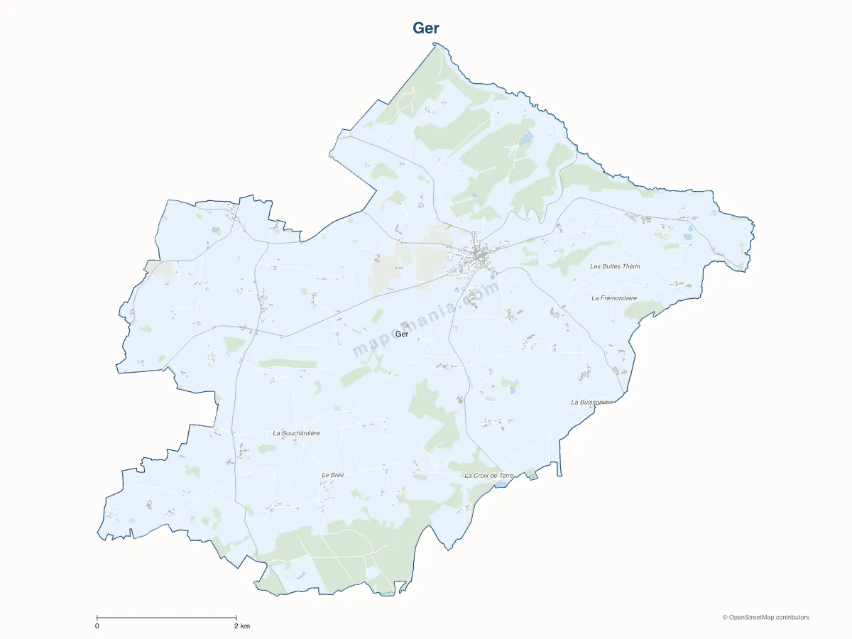 Carte de Ger à personnaliser