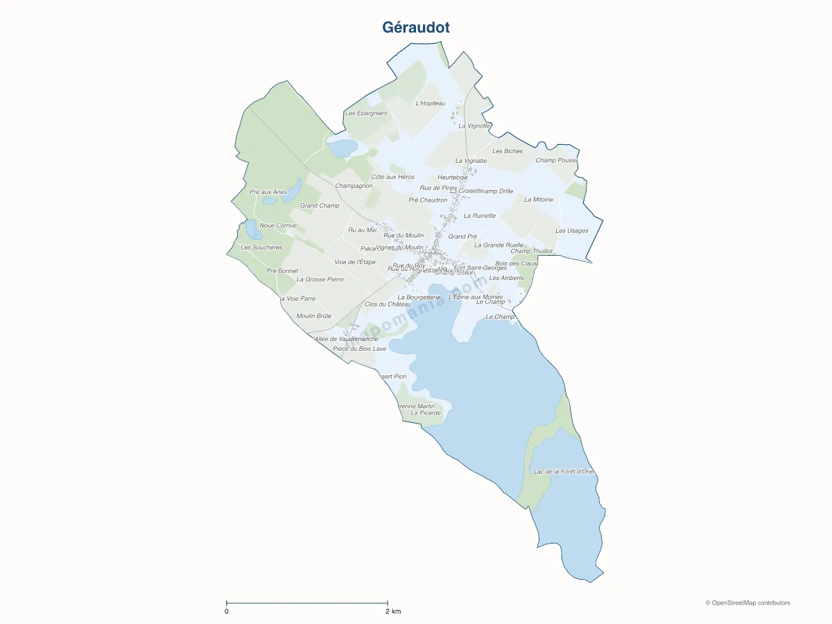 Carte de Géraudot à personnaliser