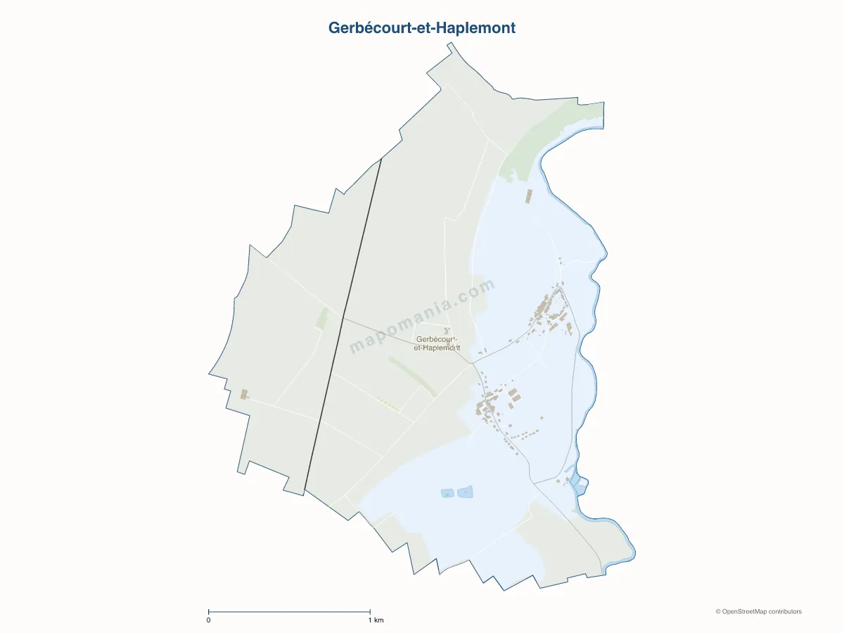 Carte de Gerbécourt-et-Haplemont à personnaliser