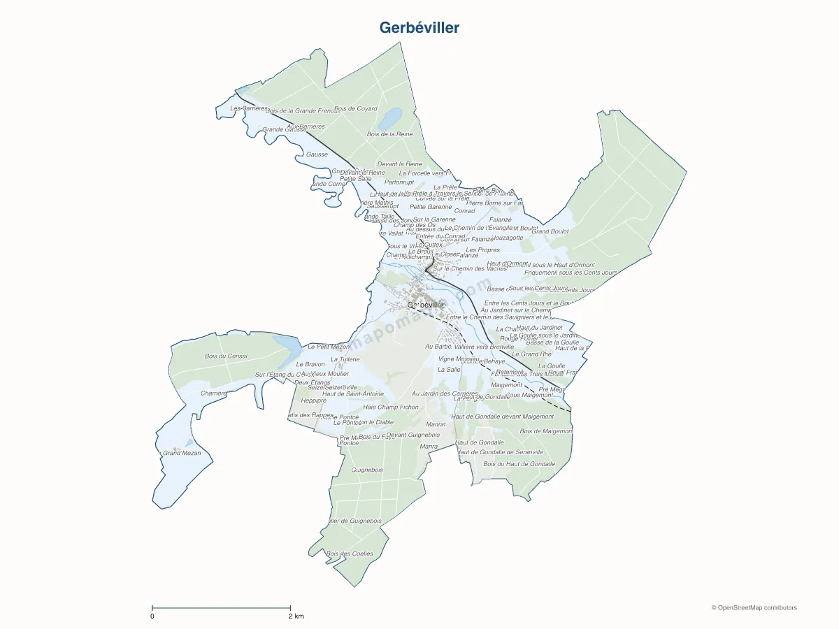 Carte de Gerbéviller à personnaliser